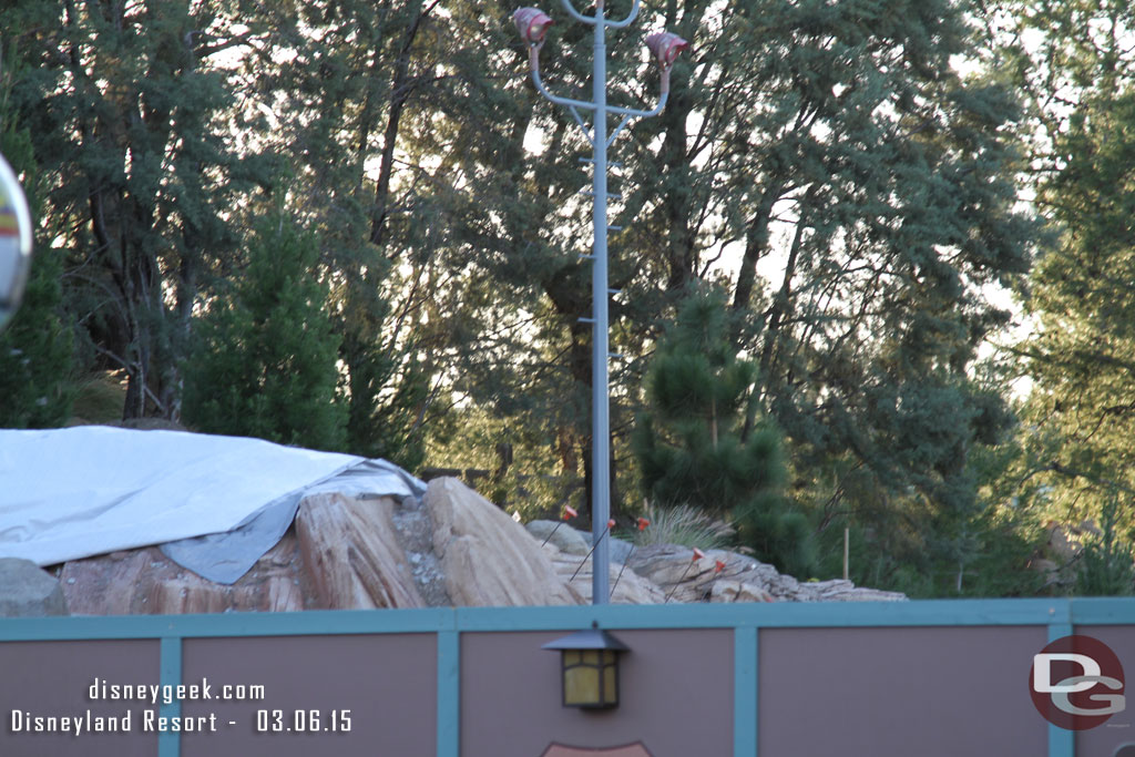 Noticed some rebar sticking out of the rockwork as I passed by the Condor Flats/Grizzly Airfield work.