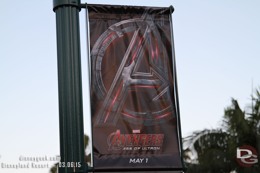 Avengers banners near the AMC