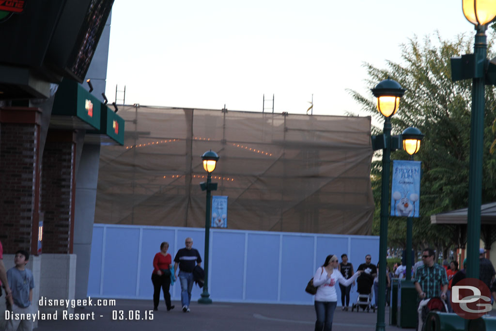 They are repainting the entrance sign near ESPN.