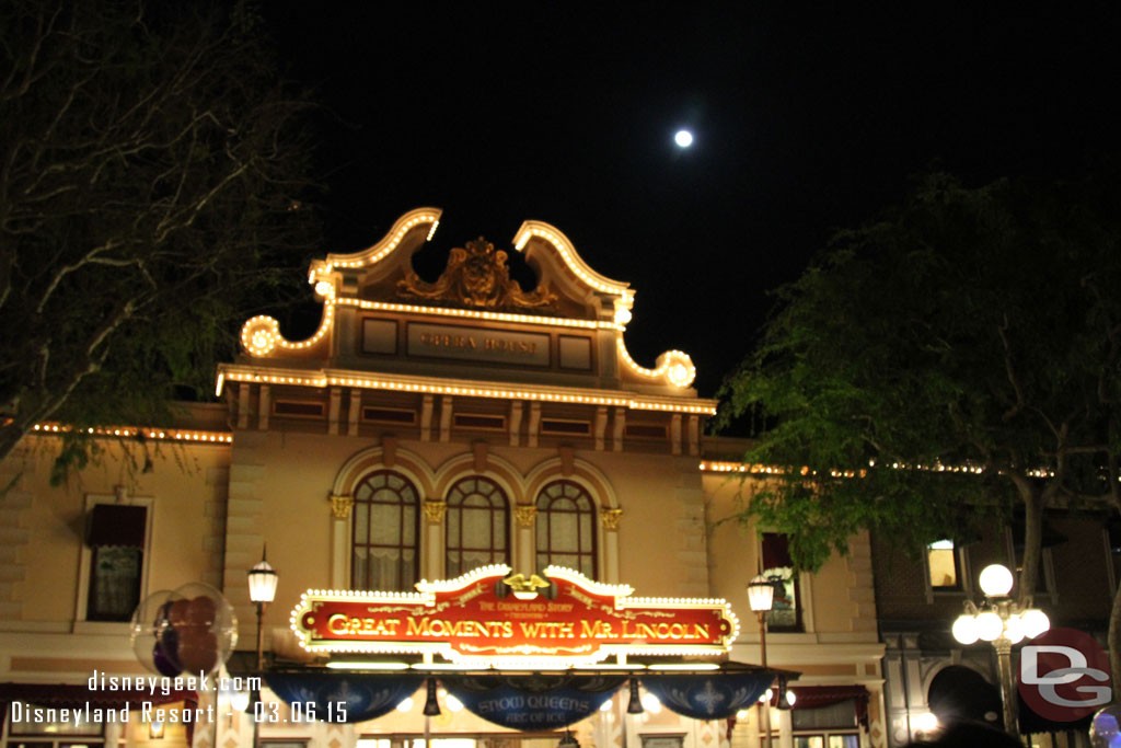 Spotted the full moon over the Opera House on the way out.