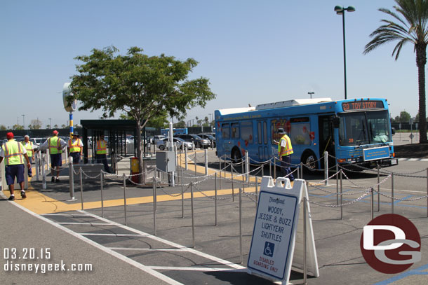 The Mickey and Friends structure was closed when I arrived so I made my way to the Toy Story lot, an extra 20 minute or so delay just to park for me.