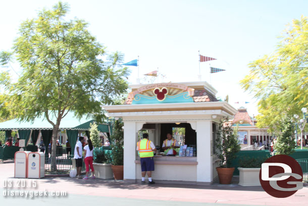 The information kiosk was open today.  I rarely see the one on the other side open and I do not enter from this side that frequently.