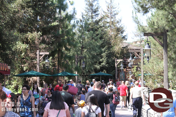 The park felt fairly crowded even though wait times were moderate.