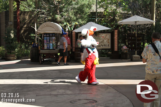 Roger Rabbit arriving for pictures