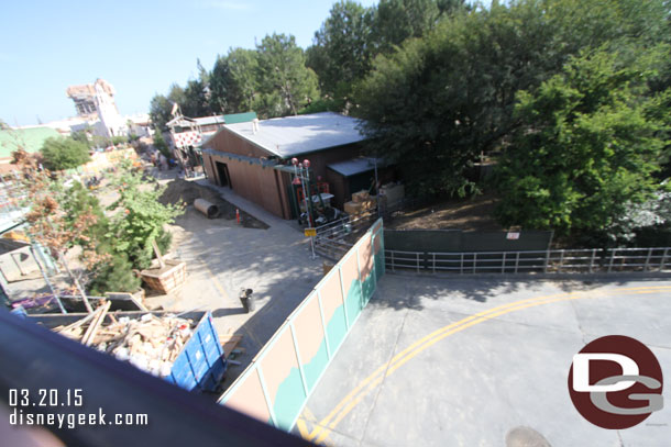 Looks like they may open more of the walkway?  A second wall is up near the billboard.