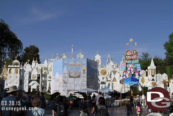 Most of the scaffolding is down from Small World.