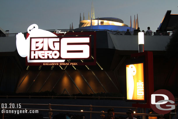 Big Hero 6 signage still up in Tomorrowland