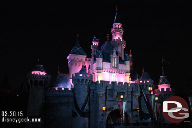 A quick check of the Castle after dark.