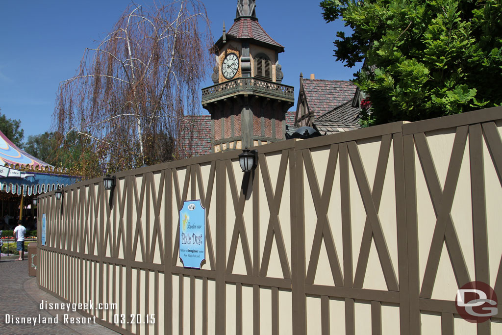 Peter Pan has several more weeks to go in the scheduled refurbishment.