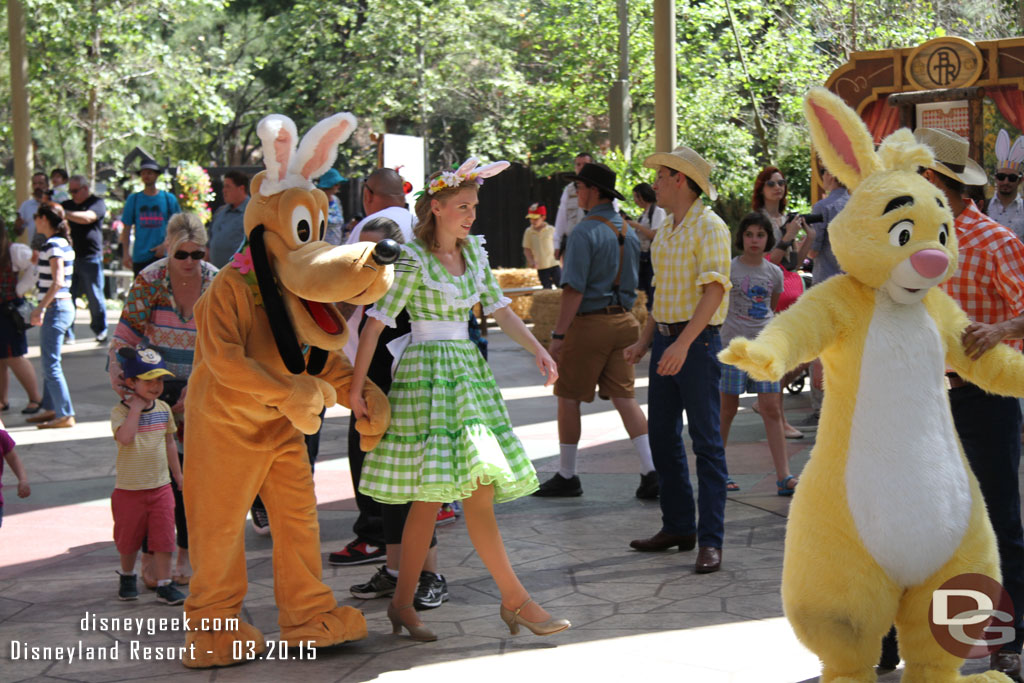 Rabbit from Winnie the Pooh and Pluto doing a rabbit impression round out the Bunny Hop group.