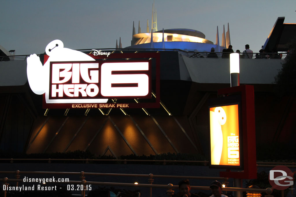 Big Hero 6 signage still up in Tomorrowland