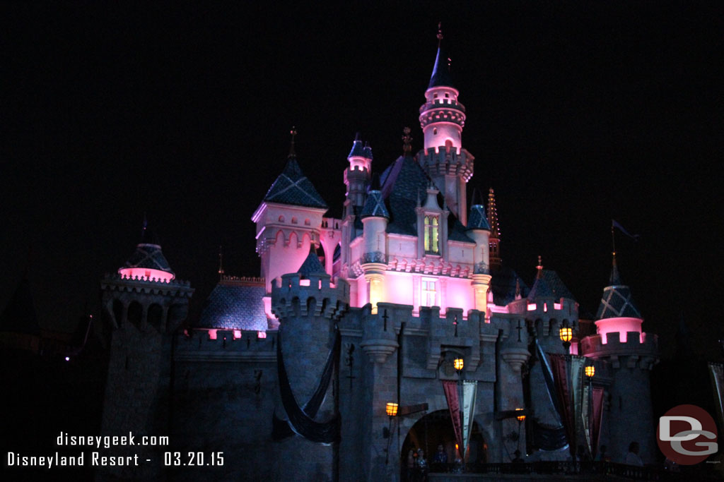 A quick check of the Castle after dark.