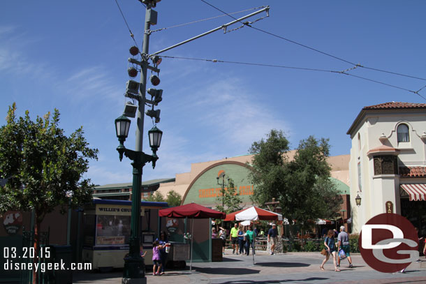 Looking from Carthay Circle at the new area.