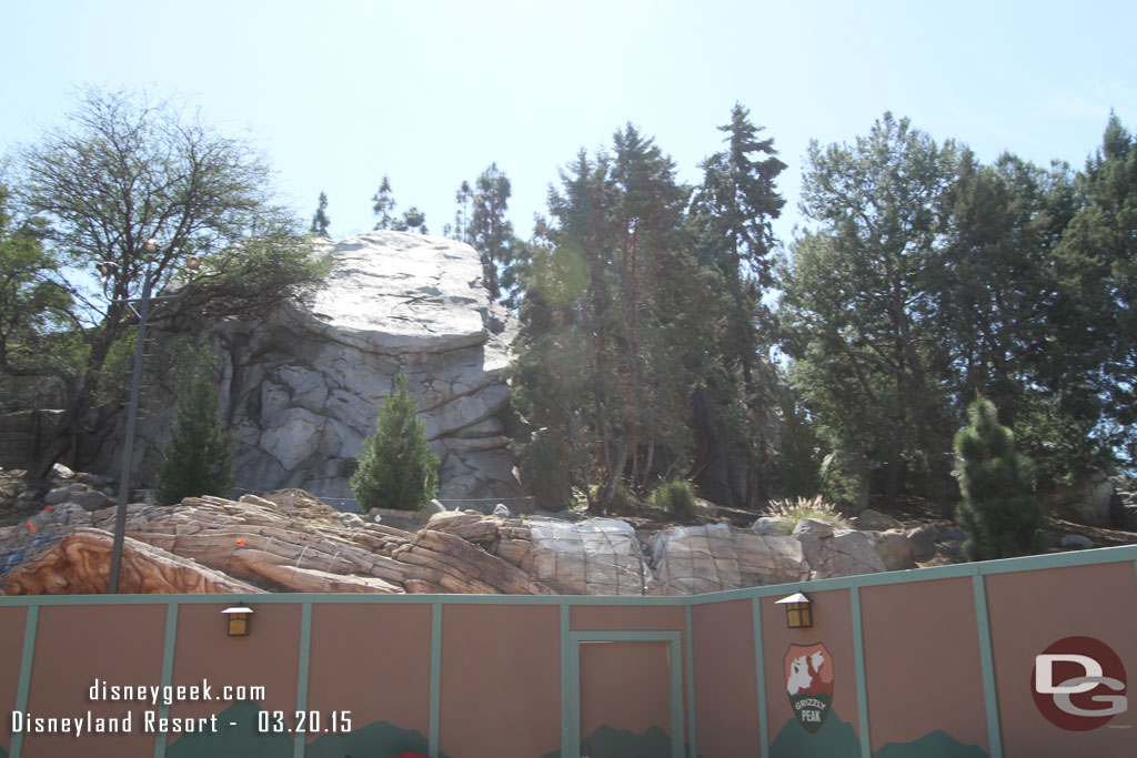 Across from the entrance work continues to transform the desert to the forest.  New trees are going in and the rockwork is being modified.