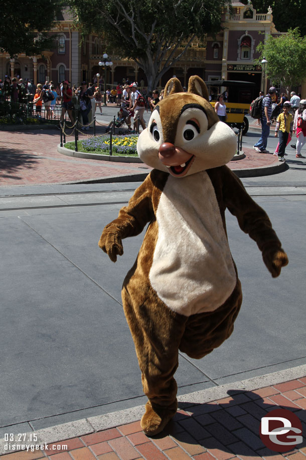 Dale came running by while I was walking through Town Square.