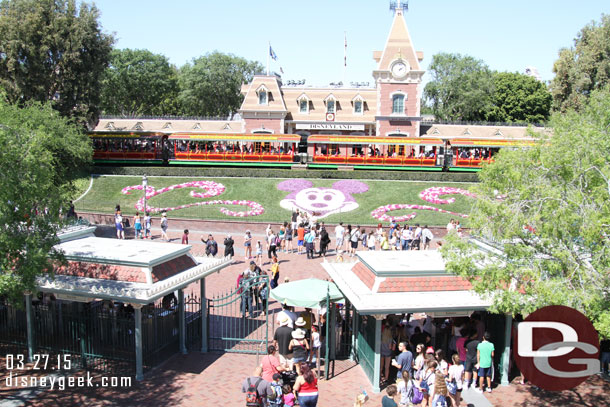 The entrance to Disneyland