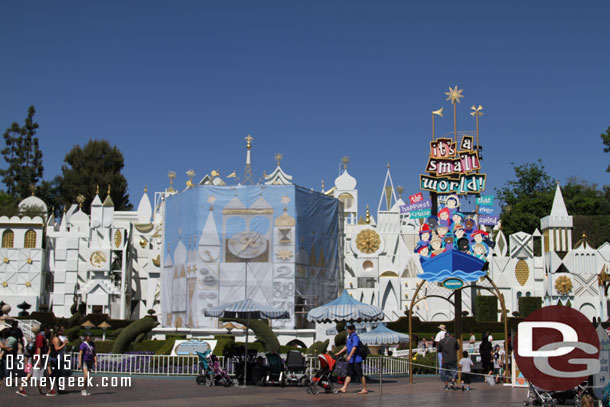 No real visible progress on the Small World facade