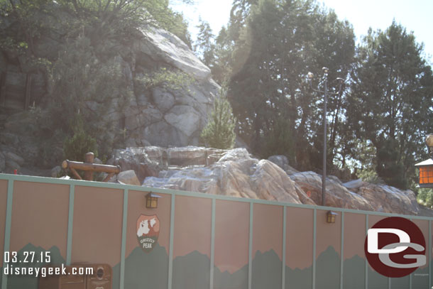 The rockwork at the entrance to Grizzly Peak Airfield is taking shape.