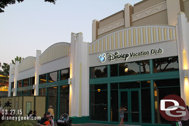 The sign I mentioned early for the new DVC store.