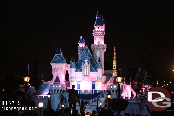 A look at Sleeping Beauty Castle this evening