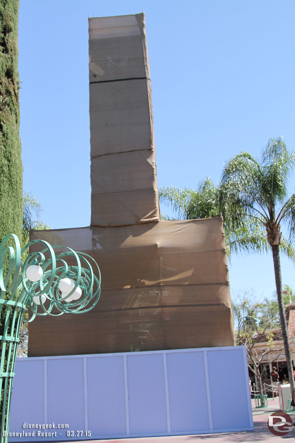 The Downtown Disney sign is still under wraps.