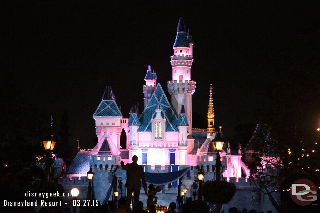 A look at Sleeping Beauty Castle this evening