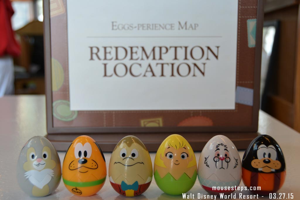 Here is a look at all the eggs thanks to our friends at mousesteps.com (there is also a hunt at Epcot in Walt Disney World which is where Denise took this picture).