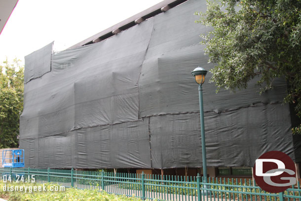 The back side of Naples is under wraps for some refurbishment.