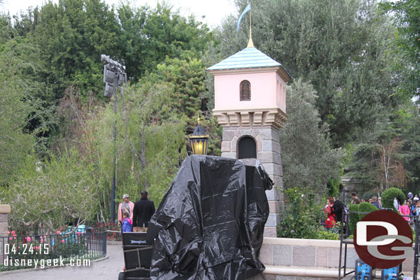 There was some equipment for filming out in front of the Castle.