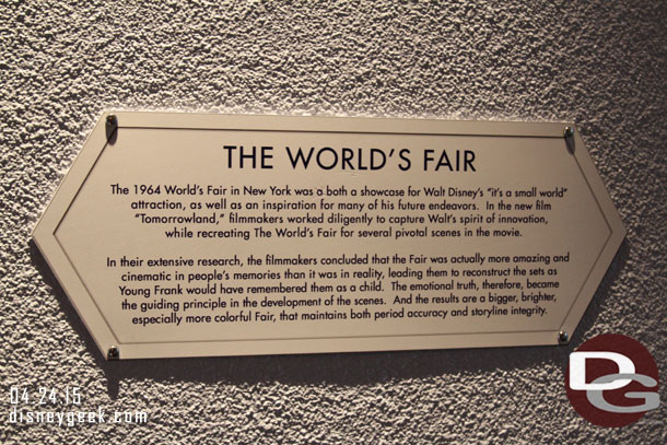 A sign explaining the exhibit.