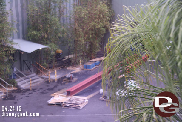 A couple of large steel beams backstage near Indy (which is closed for renovation).