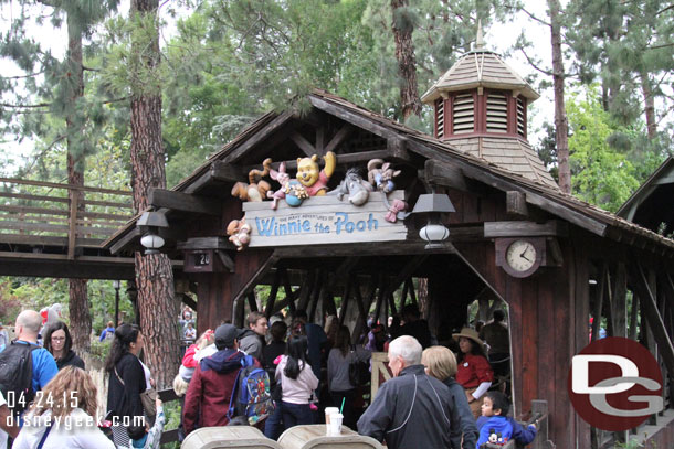 A 20 minute posted wait for Winnie the Pooh this afternoon.