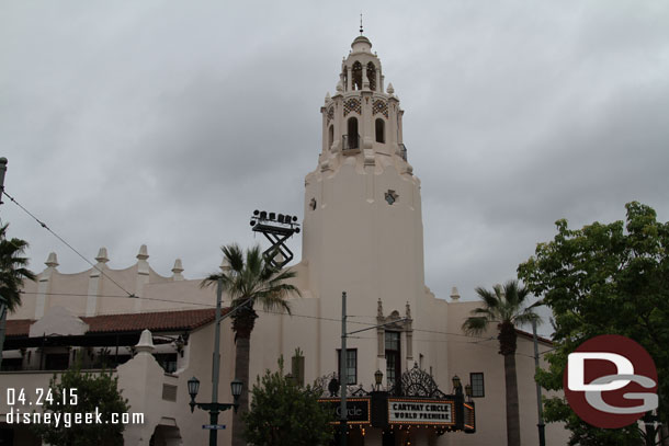 No signs of 60th decorations on the Carthay yet.