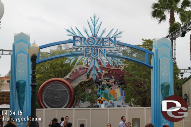 Frozen Fun is coming to an end soon.  Freeze the Night is closed and  the area is walled off as they transition back to the Mad T Party.