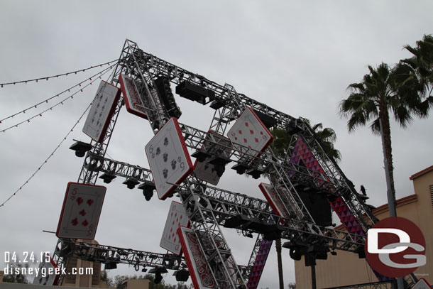 Mad T Party props are up.