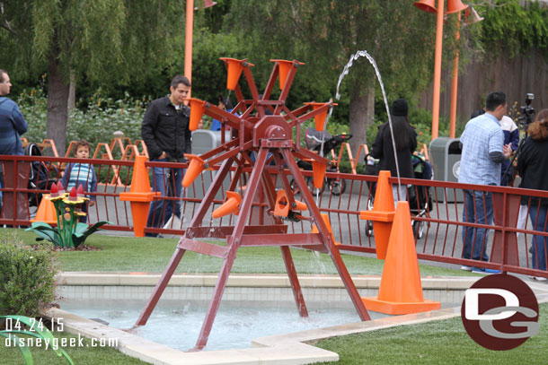 The fountain was still working in front of the Cozy Cone