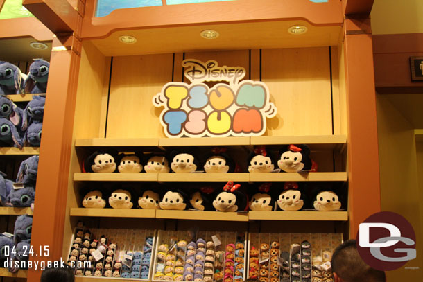 I had a request for the Tsum Tsum display in World of Disney.  There were a bunch of people so I could not get a good wide shot so here are a couple tighter ones of what they had on Friday.