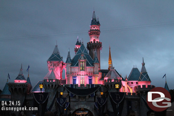 Sleeping Beauty Castle with regular lighting.  