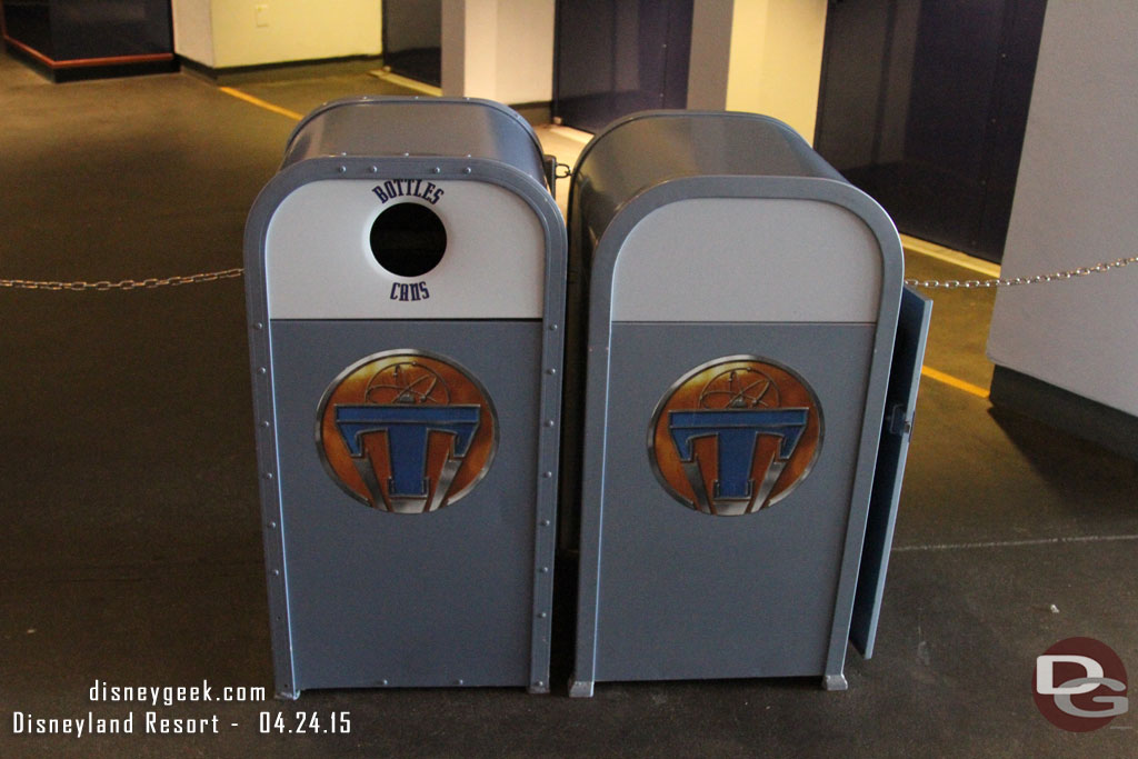 Another look at trashcans with the movie logo on them.