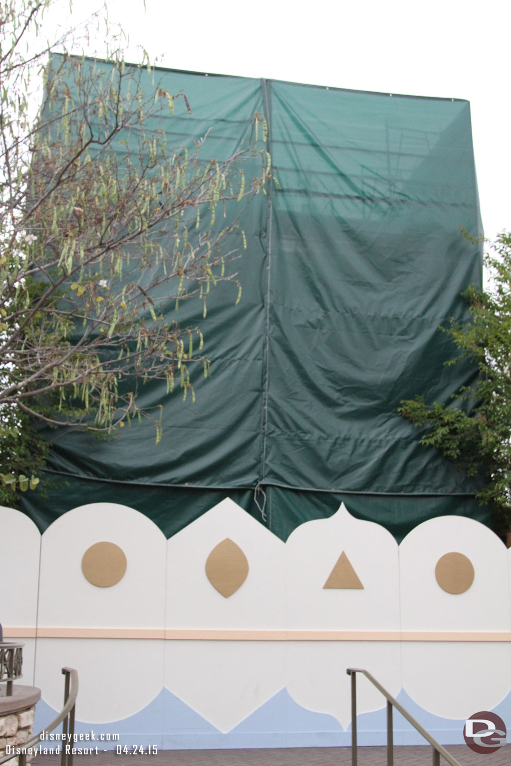 Out by Small World two of the towers are underwraps for some renovation work.