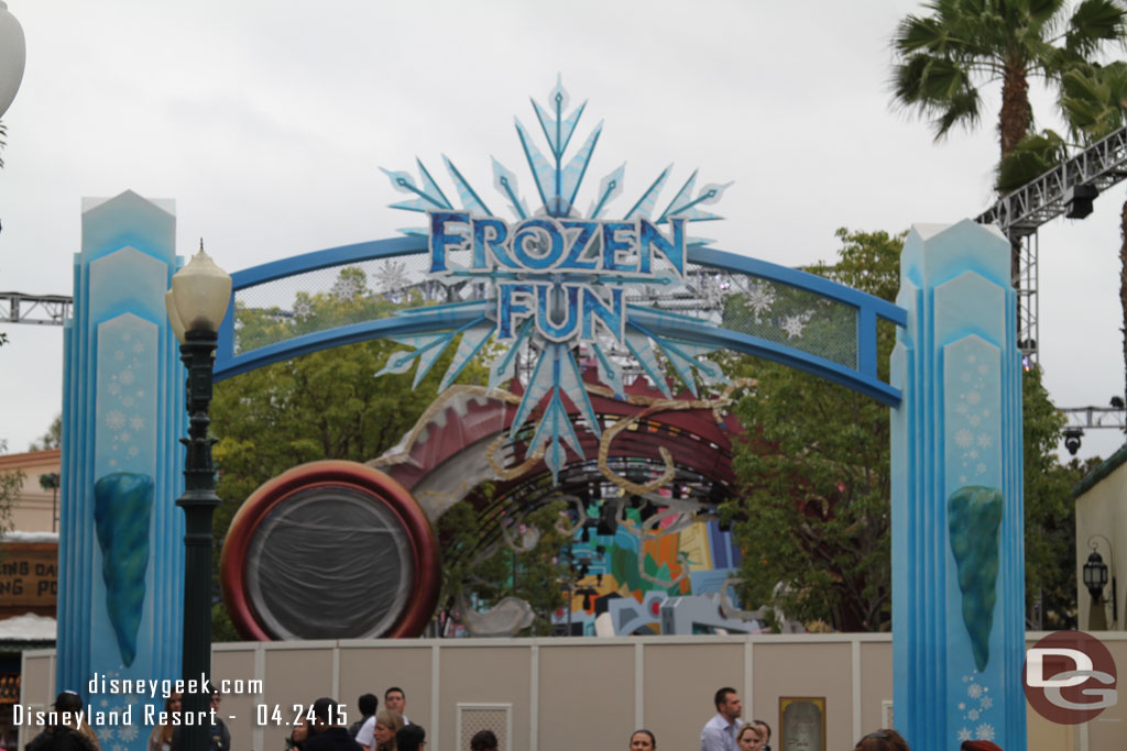 Frozen Fun is coming to an end soon.  Freeze the Night is closed and  the area is walled off as they transition back to the Mad T Party.