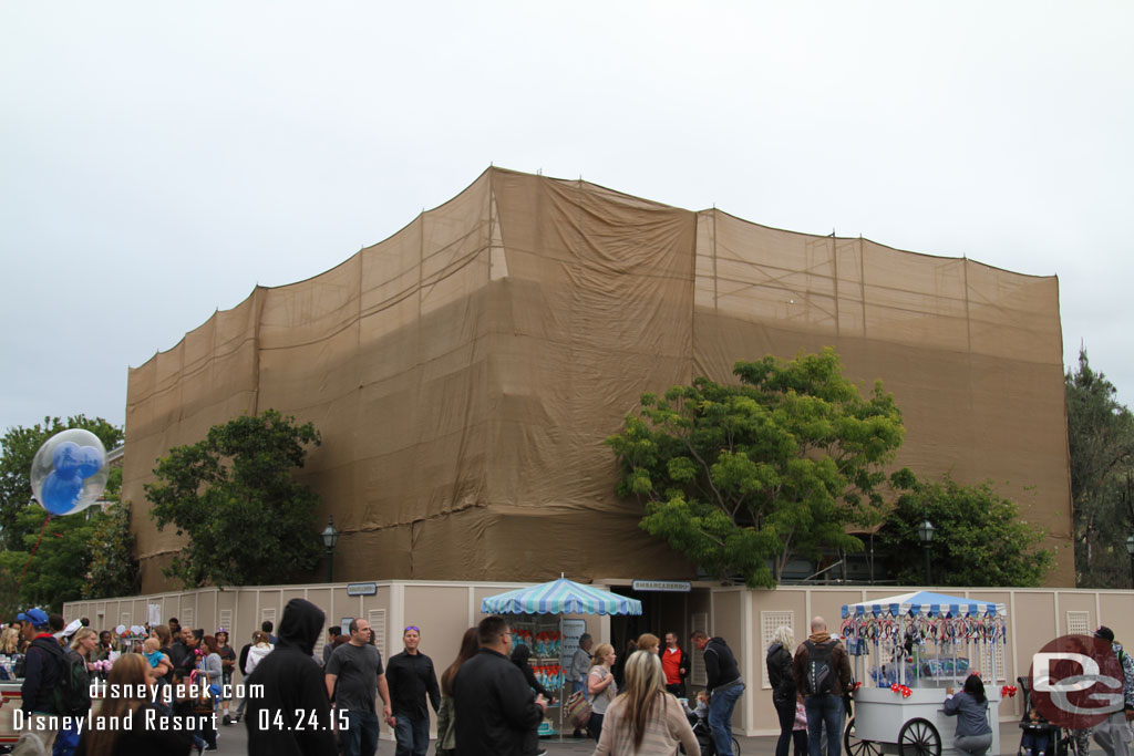 The Bay Area is under wraps for some facade renovation.