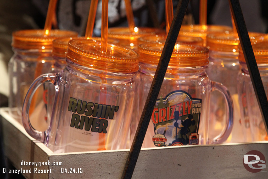 Grizzly River Run mugs that say Rushin River on the one side.  