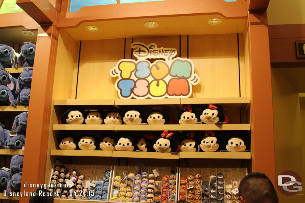 I had a request for the Tsum Tsum display in World of Disney.  There were a bunch of people so I could not get a good wide shot so here are a couple tighter ones of what they had on Friday.