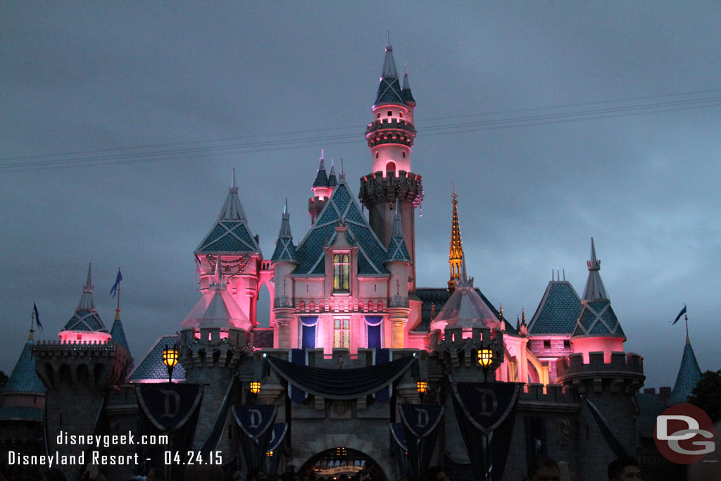 Sleeping Beauty Castle with regular lighting.  