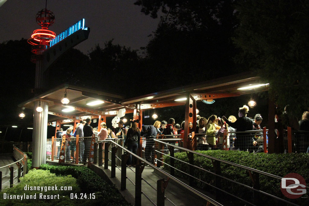 Hmm.. a long wait at the Tomorrowland train station