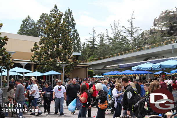 There seemed to be a lot of guests moving about in Tomorrowland this afternoon