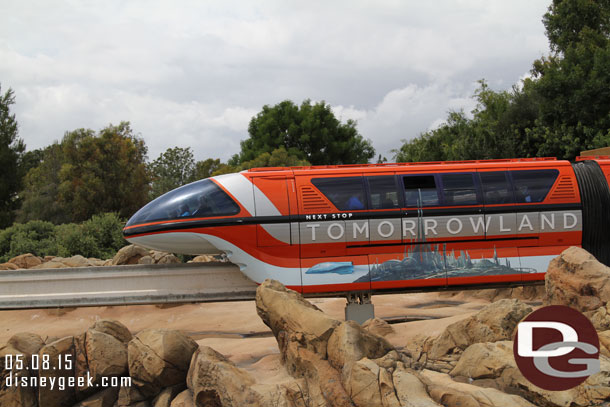 Monorail Orange over Tomorrowland.