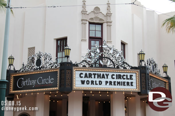 The Carthay Circle Restaurant has started to receive diamonds too.