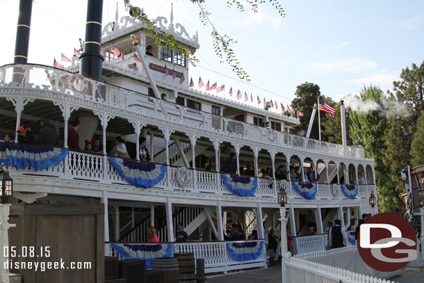 The Mark Twain has received some decorations for the 60th.